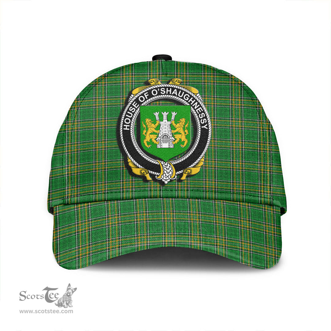 Scottish House of O SHAUGNESSY Coat of Arms Family Crest Ireland Cap Irish National Tartan Irish County Cap
