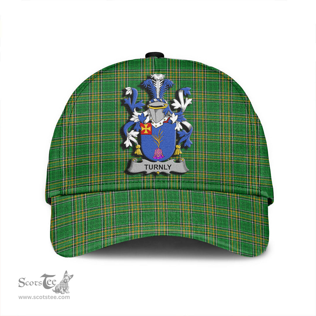 Scottish Turnly or Turnley Coat of Arms Family Crest Ireland Cap Irish National Tartan Irish County Cap