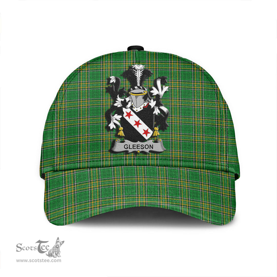 Scottish Gleeson or O Glissane Coat of Arms Family Crest Ireland Cap Irish National Tartan Irish County Cap