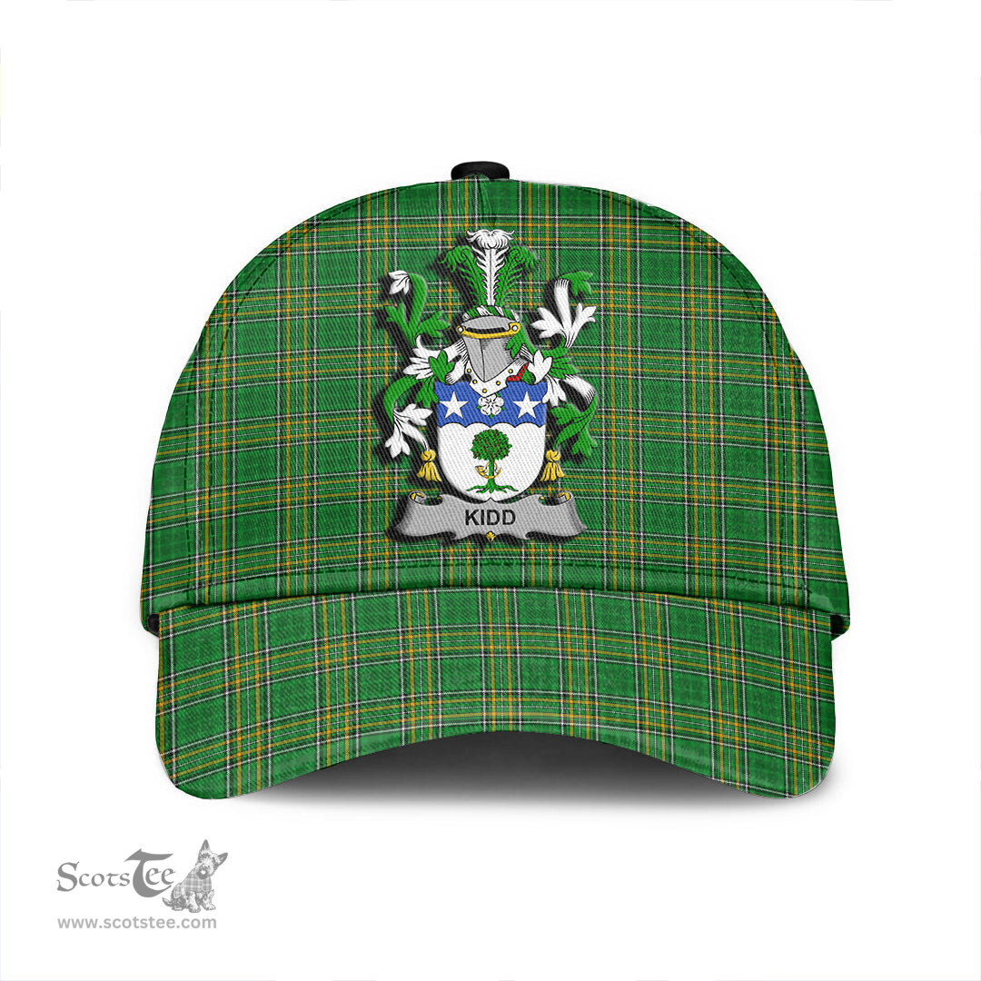 Scottish Kidd Coat of Arms Family Crest Ireland Cap Irish National Tartan Irish County Cap