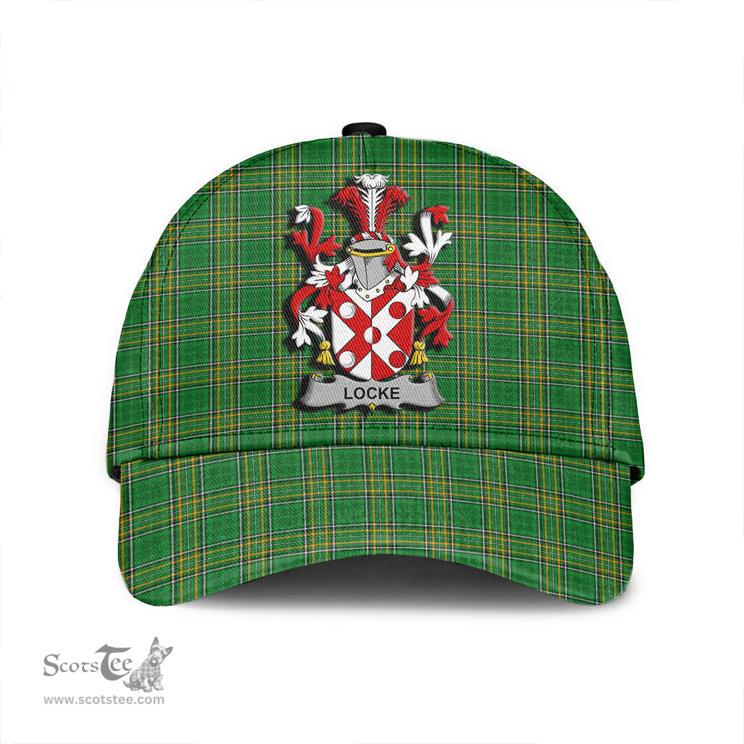 Scottish Locke Coat of Arms Family Crest Ireland Cap Irish National Tartan Irish County Cap