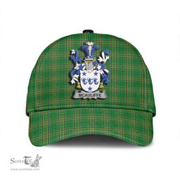 Scottish McAuliffe Coat of Arms Family Crest Ireland Cap Irish National Tartan Irish County Cap