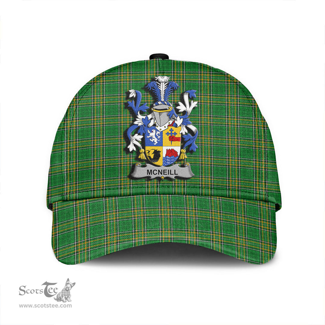 Scottish Neill or McNeill Coat of Arms Family Crest Ireland Cap Irish National Tartan Irish County Cap