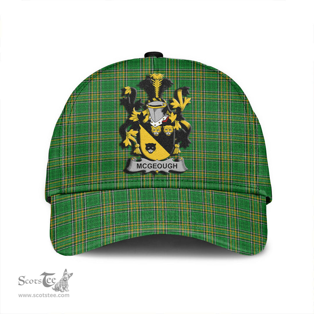 Scottish McGeough or McGough Coat of Arms Family Crest Ireland Cap Irish National Tartan Irish County Cap