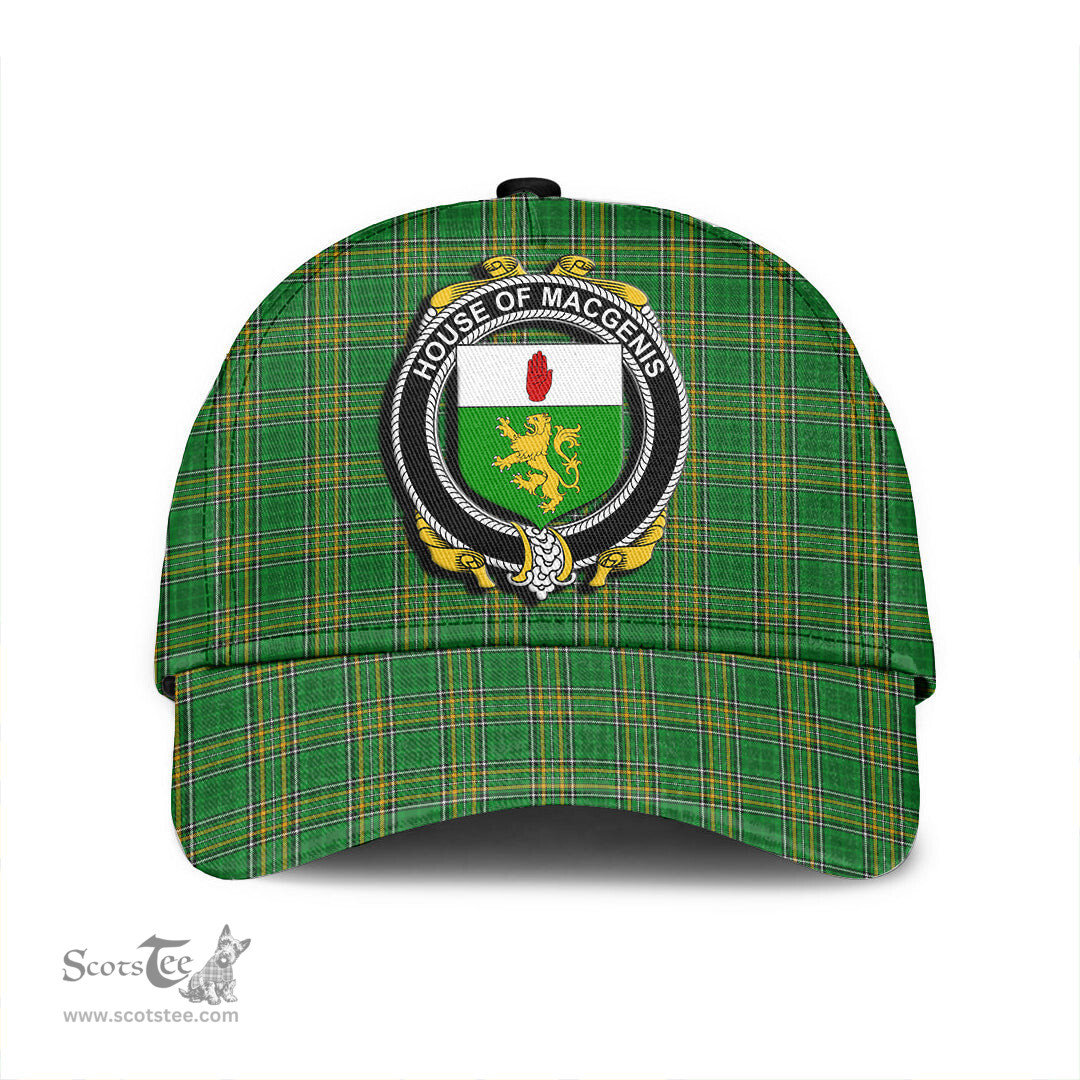 Scottish House of MACGENIS Coat of Arms Family Crest Ireland Cap Irish National Tartan Irish County Cap