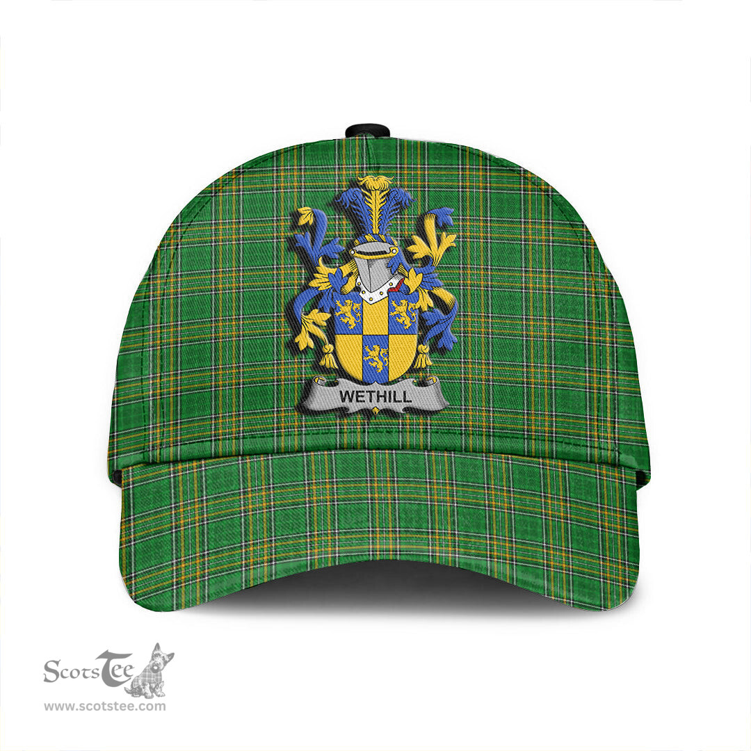 Scottish Wethill Coat of Arms Family Crest Ireland Cap Irish National Tartan Irish County Cap
