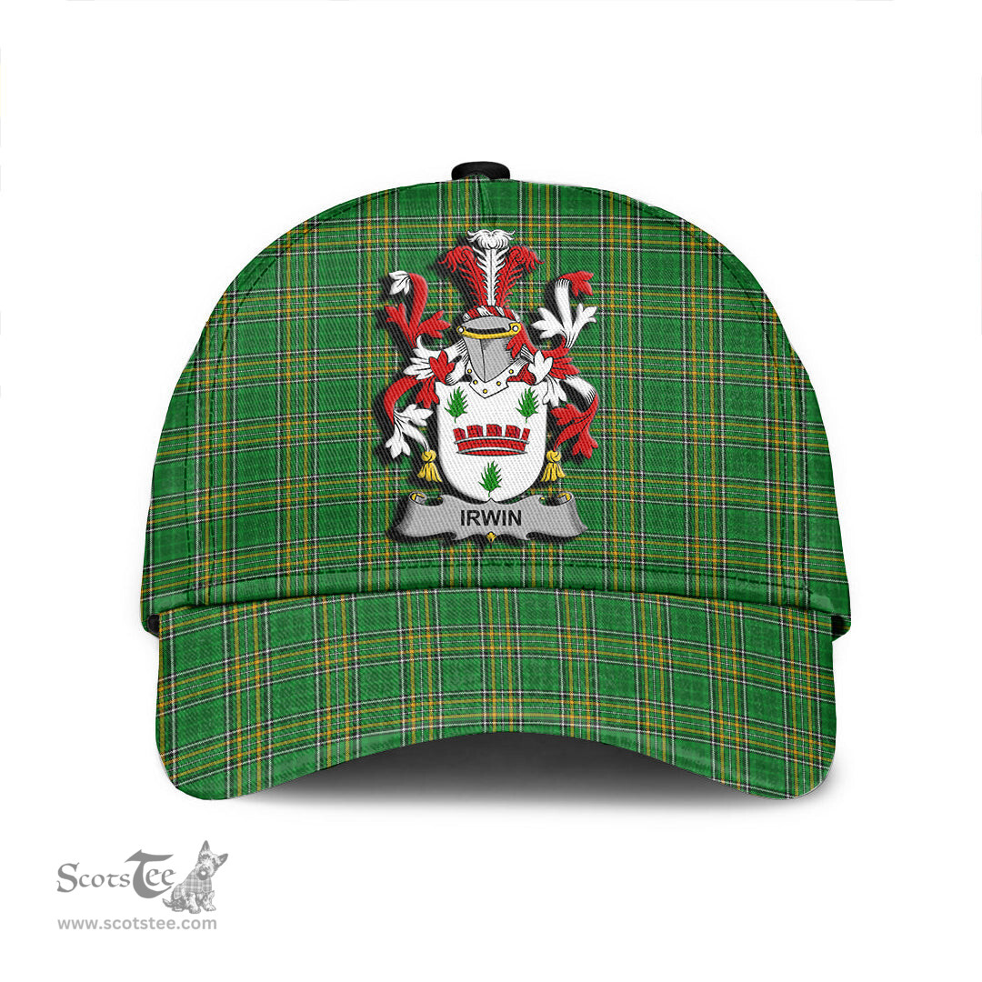 Scottish Irwin Coat of Arms Family Crest Ireland Cap Irish National Tartan Irish County Cap