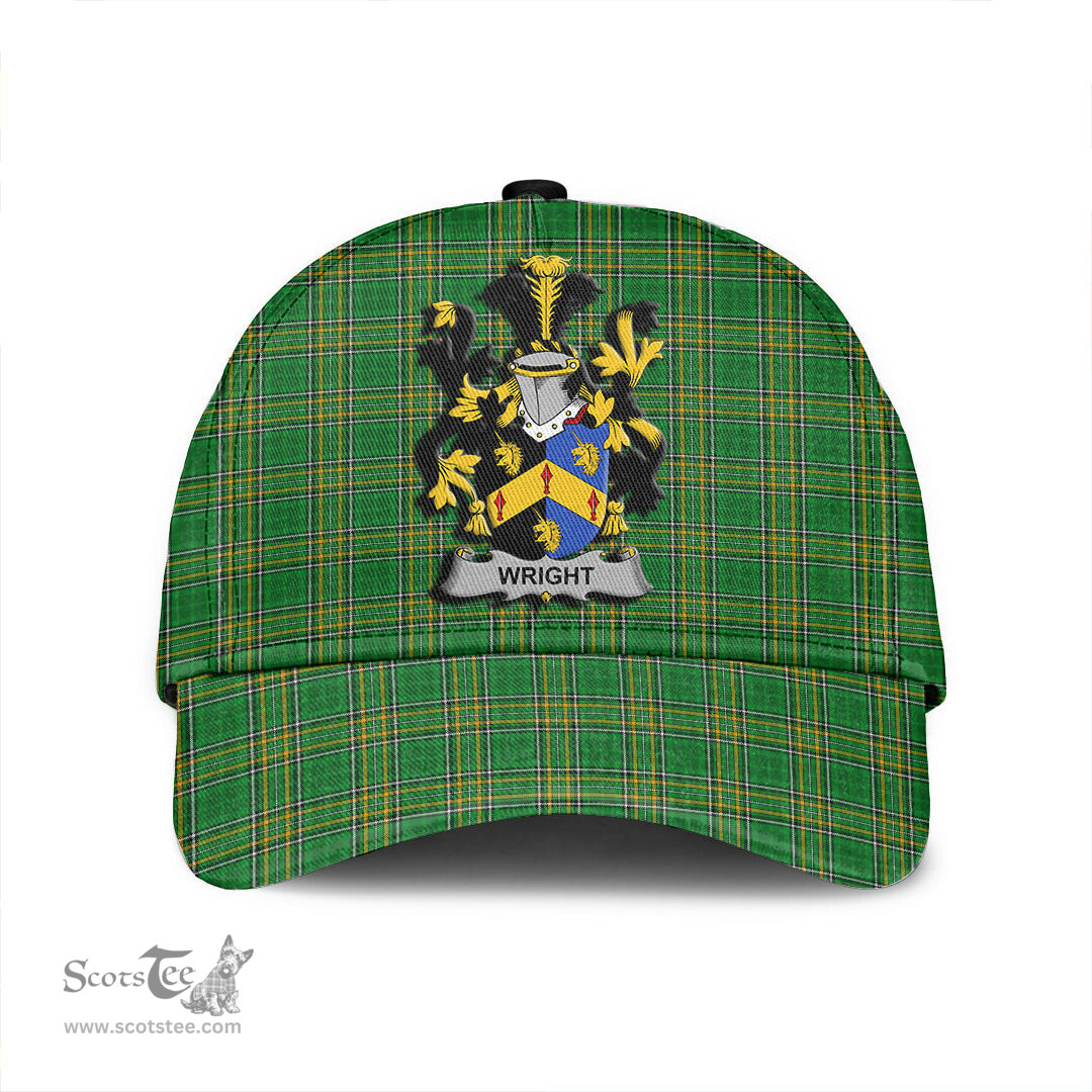 Scottish Wright Coat of Arms Family Crest Ireland Cap Irish National Tartan Irish County Cap