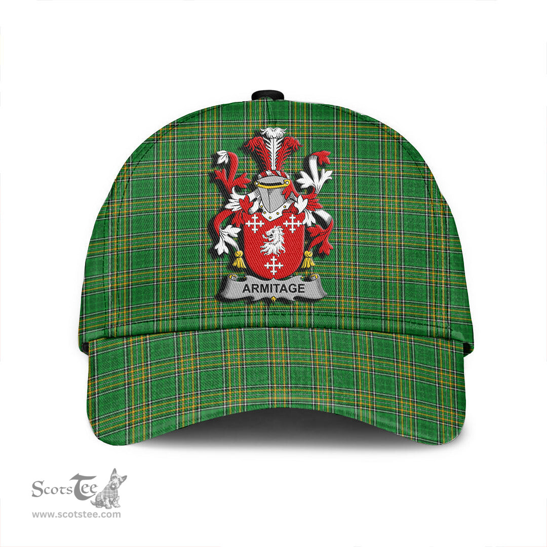 Scottish Armitage Coat of Arms Family Crest Ireland Cap Irish National Tartan Irish County Cap