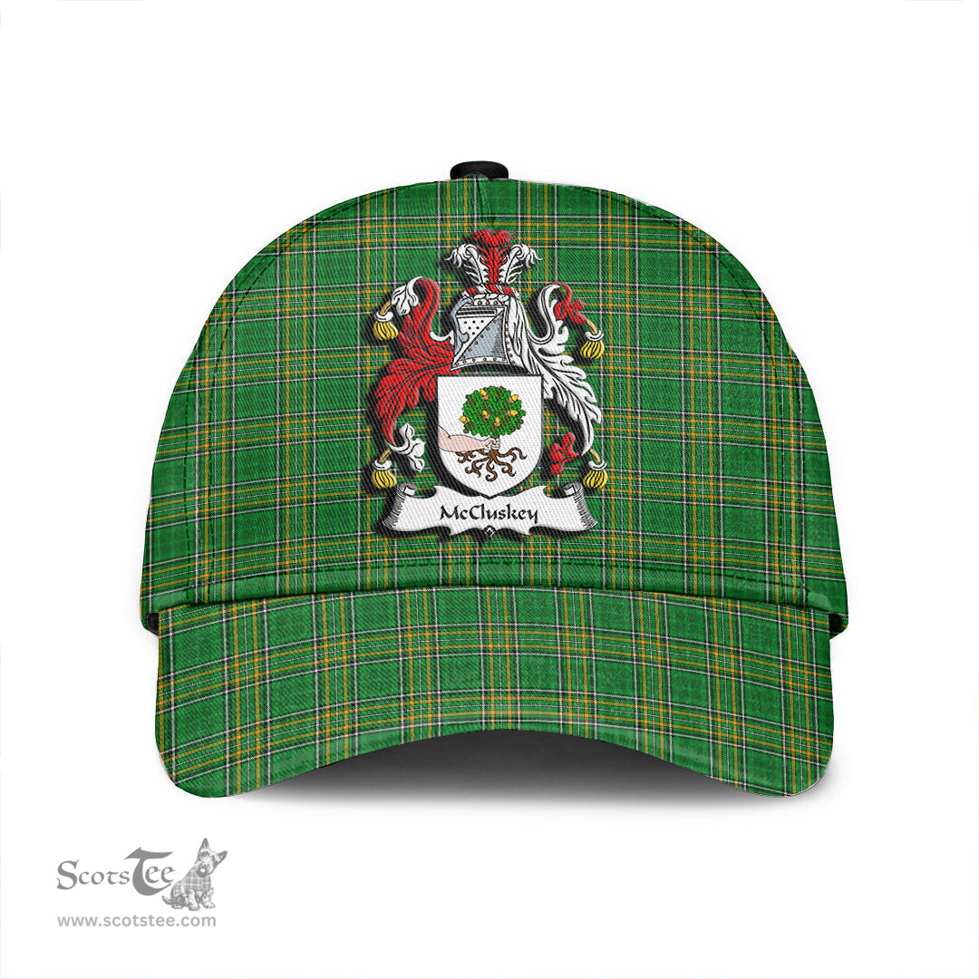 Scottish McCluskey Coat of Arms Family Crest Ireland Cap Irish National Tartan Irish County Cap