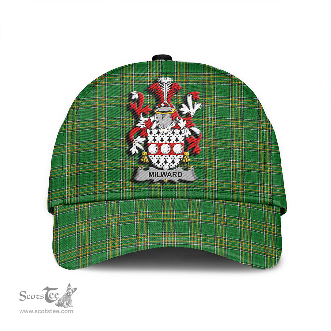 Scottish Milward Coat of Arms Family Crest Ireland Cap Irish National Tartan Irish County Cap