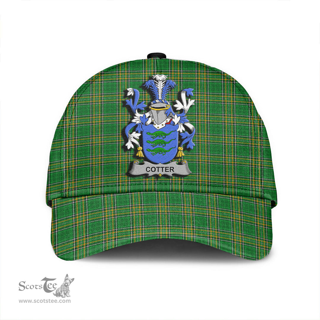 Scottish Cotter or MacCotter Coat of Arms Family Crest Ireland Cap Irish National Tartan Irish County Cap