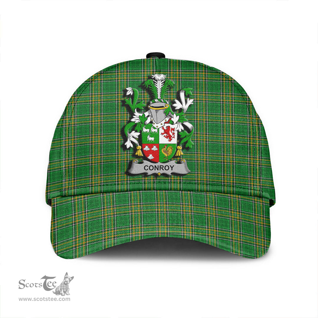 Scottish Conroy or O Conry Coat of Arms Family Crest Ireland Cap Irish National Tartan Irish County Cap