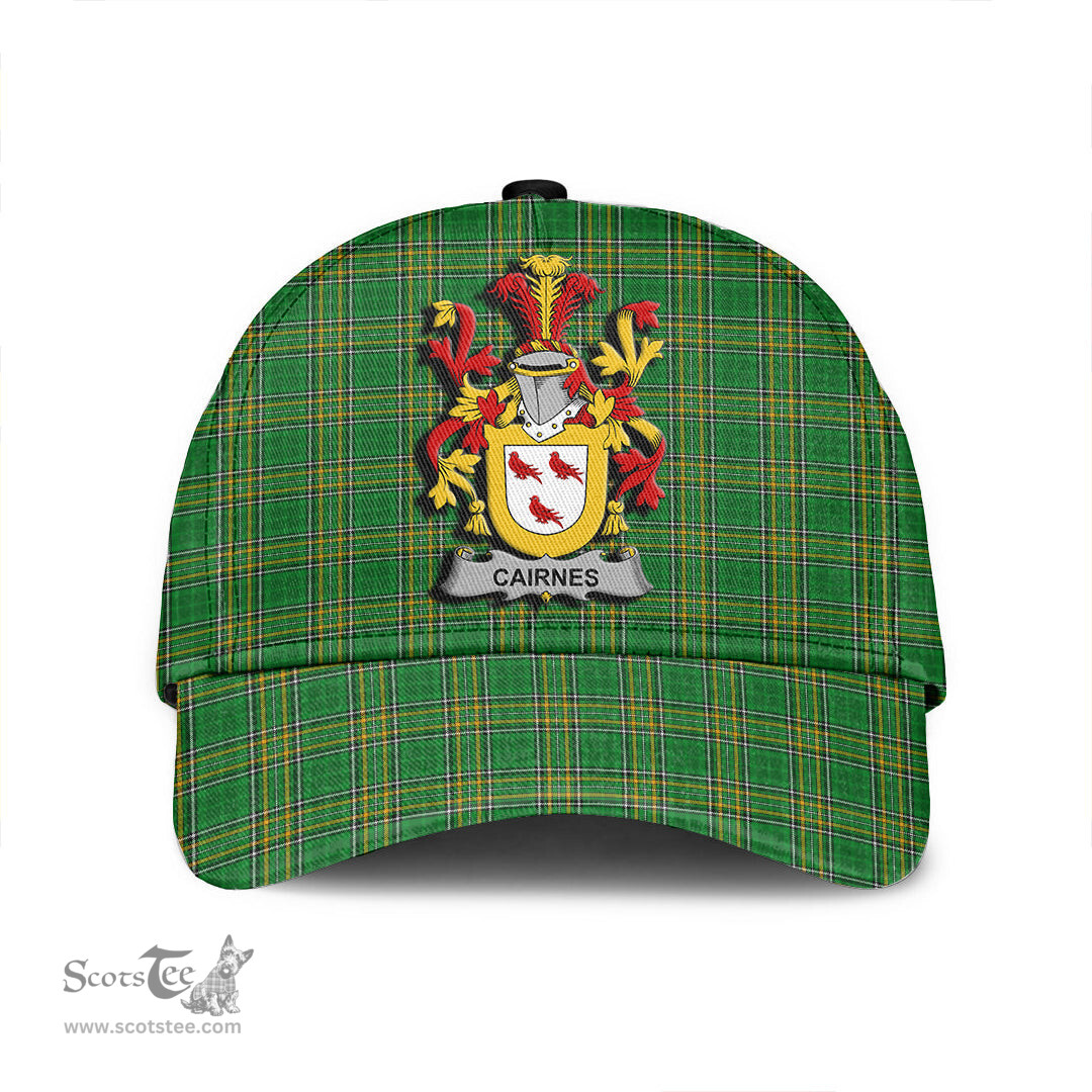 Scottish Cairnes Coat of Arms Family Crest Ireland Cap Irish National Tartan Irish County Cap