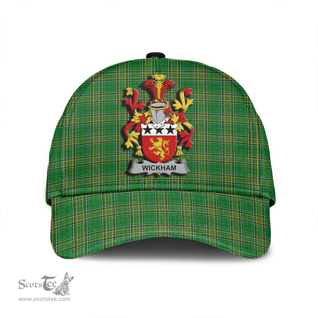 Scottish Wickham Coat of Arms Family Crest Ireland Cap Irish National Tartan Irish County Cap