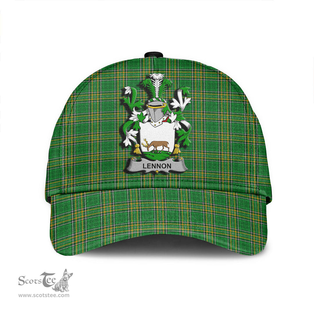 Scottish Lennon or O Lennon Coat of Arms Family Crest Ireland Cap Irish National Tartan Irish County Cap