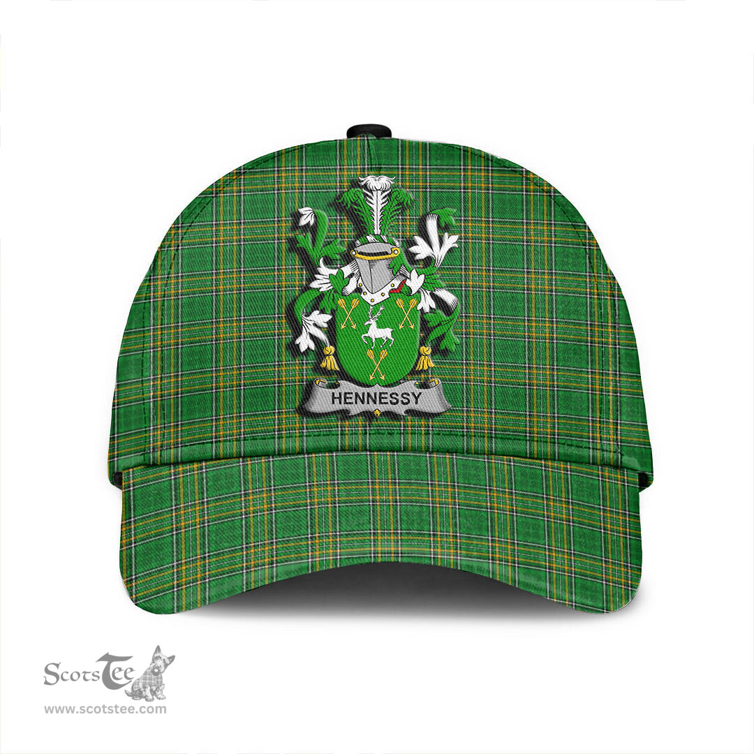 Scottish Hennessy or O Hennessy Coat of Arms Family Crest Ireland Cap Irish National Tartan Irish County Cap
