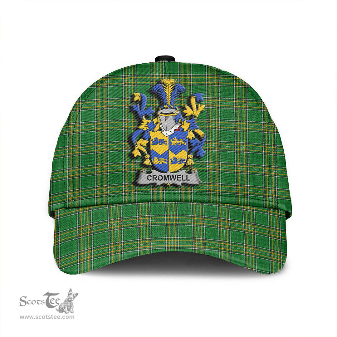 Scottish Cromwell Coat of Arms Family Crest Ireland Cap Irish National Tartan Irish County Cap