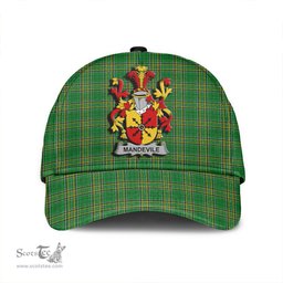 Scottish Mandevile Coat of Arms Family Crest Ireland Cap Irish National Tartan Irish County Cap