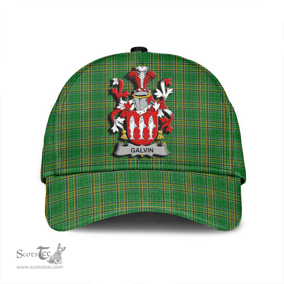 Scottish Galvin or O Galvin Coat of Arms Family Crest Ireland Cap Irish National Tartan Irish County Cap