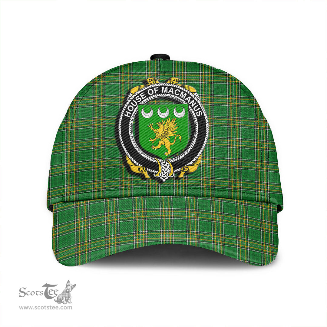 Scottish House of MACMANUS Coat of Arms Family Crest Ireland Cap Irish National Tartan Irish County Cap