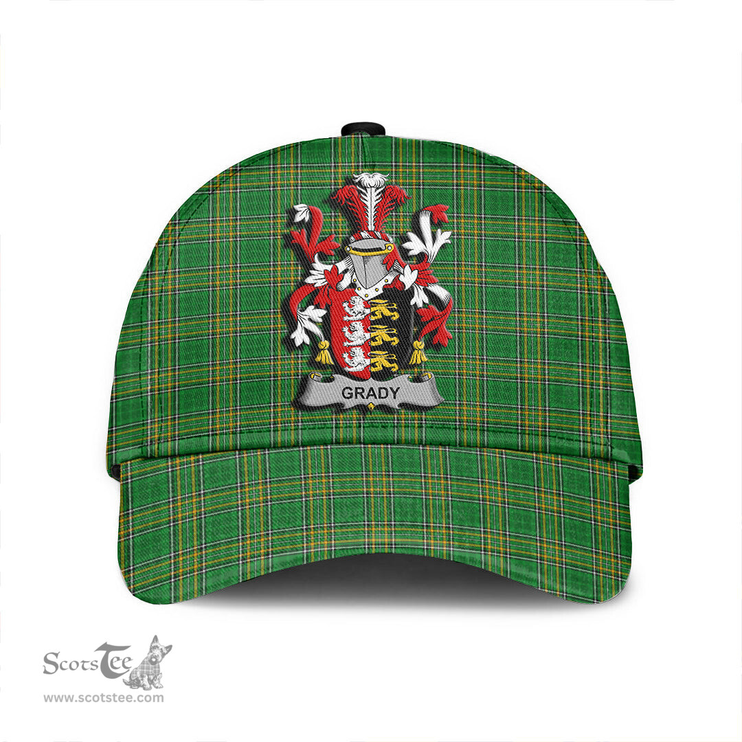 Scottish Grady or O Grady Coat of Arms Family Crest Ireland Cap Irish National Tartan Irish County Cap