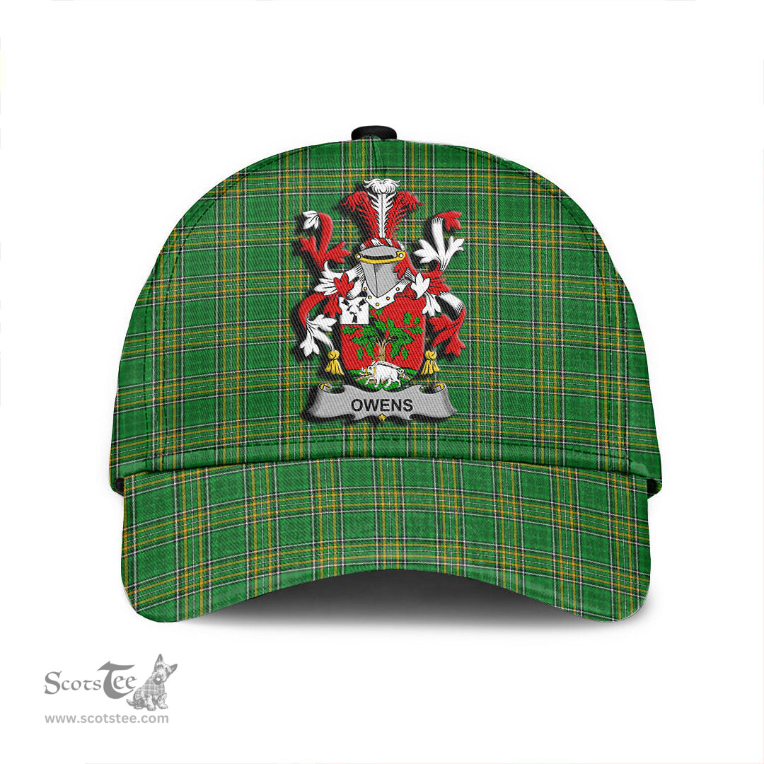 Scottish Owens Coat of Arms Family Crest Ireland Cap Irish National Tartan Irish County Cap