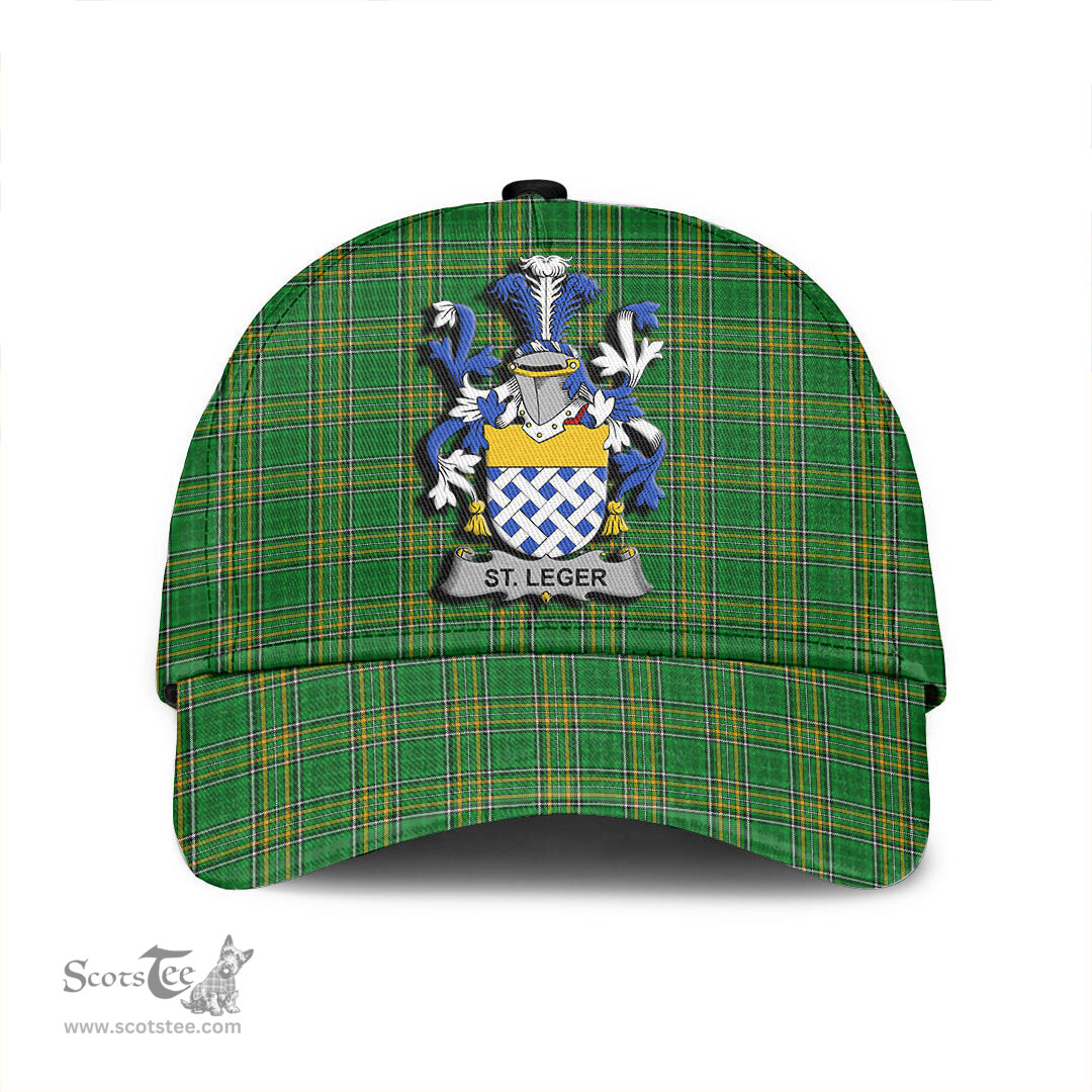 Scottish St.Leger Coat of Arms Family Crest Ireland Cap Irish National Tartan Irish County Cap