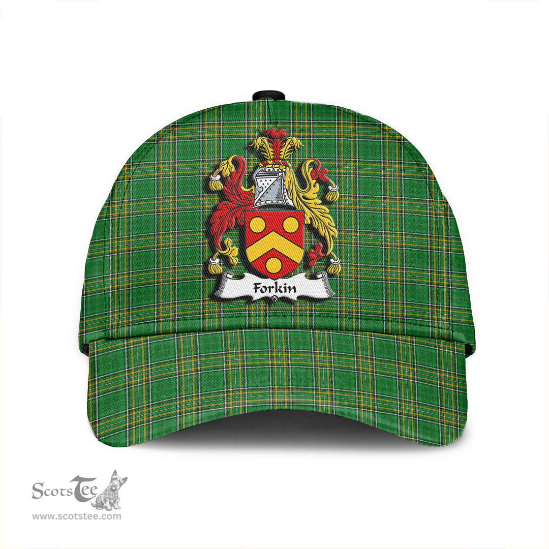 Scottish Forkin Coat of Arms Family Crest Ireland Cap Irish National Tartan Irish County Cap