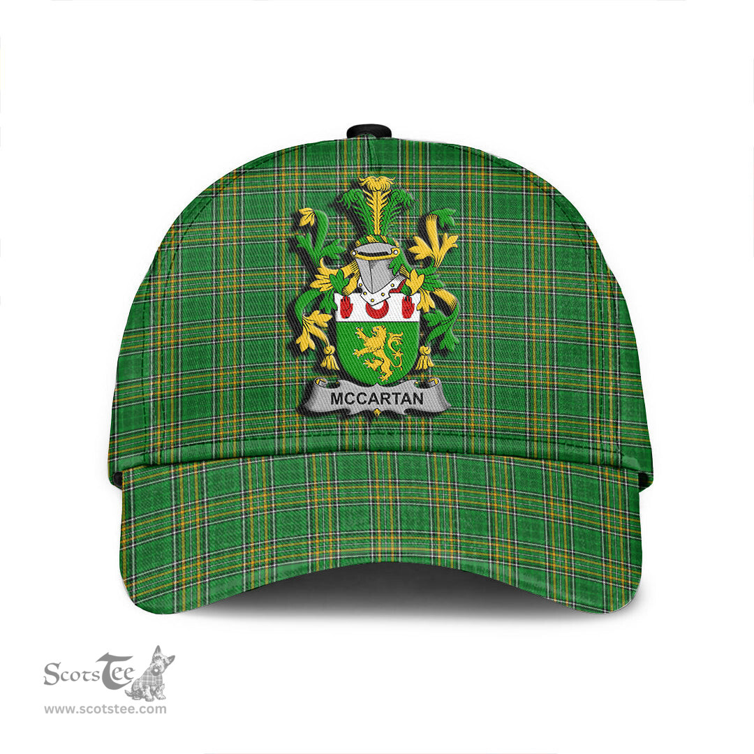 Scottish McCartan Coat of Arms Family Crest Ireland Cap Irish National Tartan Irish County Cap