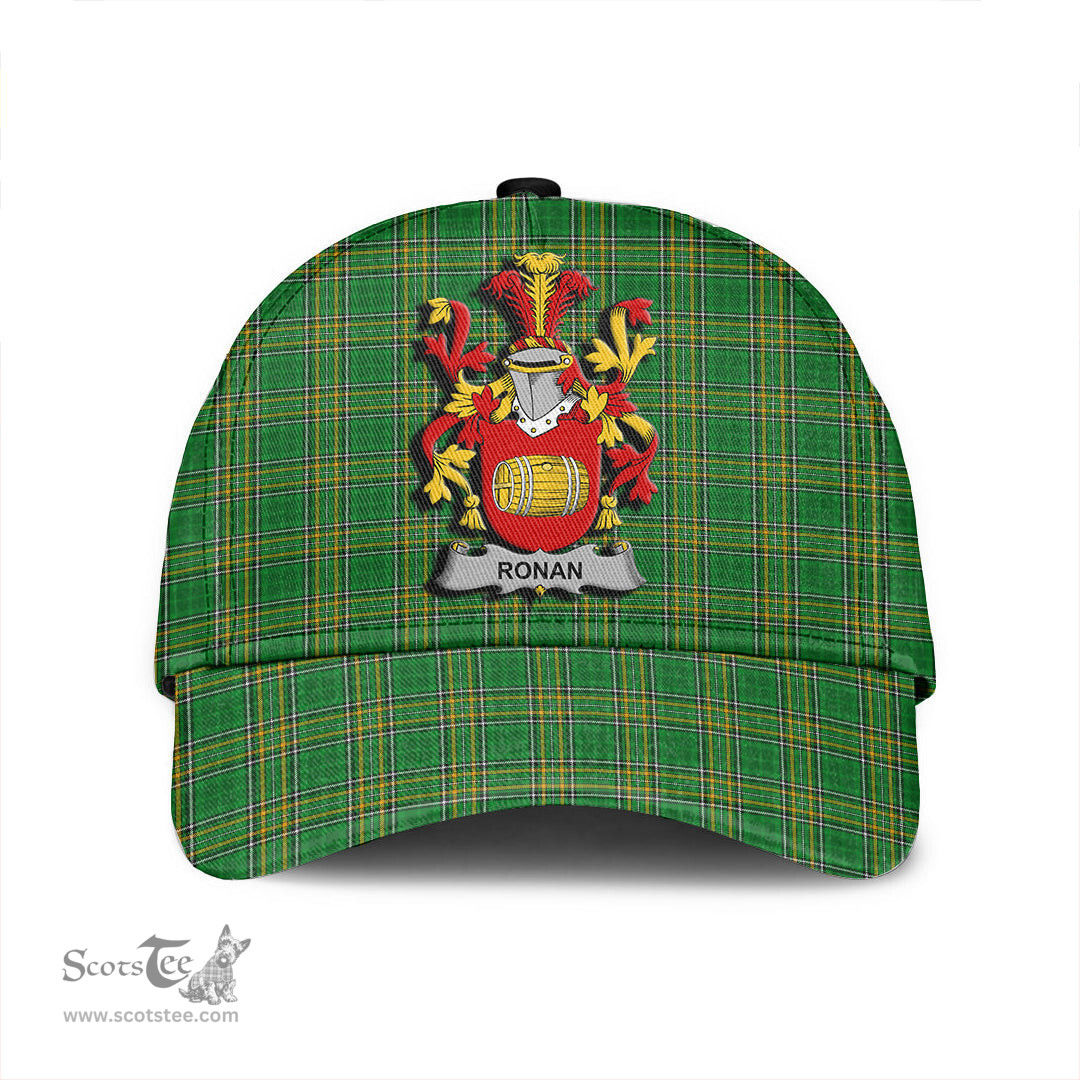 Scottish Ronan or O Ronan Coat of Arms Family Crest Ireland Cap Irish National Tartan Irish County Cap