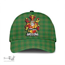 Scottish Hicks Coat of Arms Family Crest Ireland Cap Irish National Tartan Irish County Cap