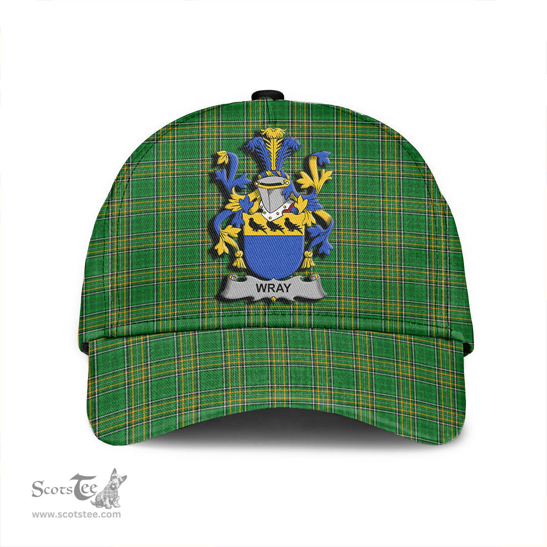 Scottish Wray Coat of Arms Family Crest Ireland Cap Irish National Tartan Irish County Cap