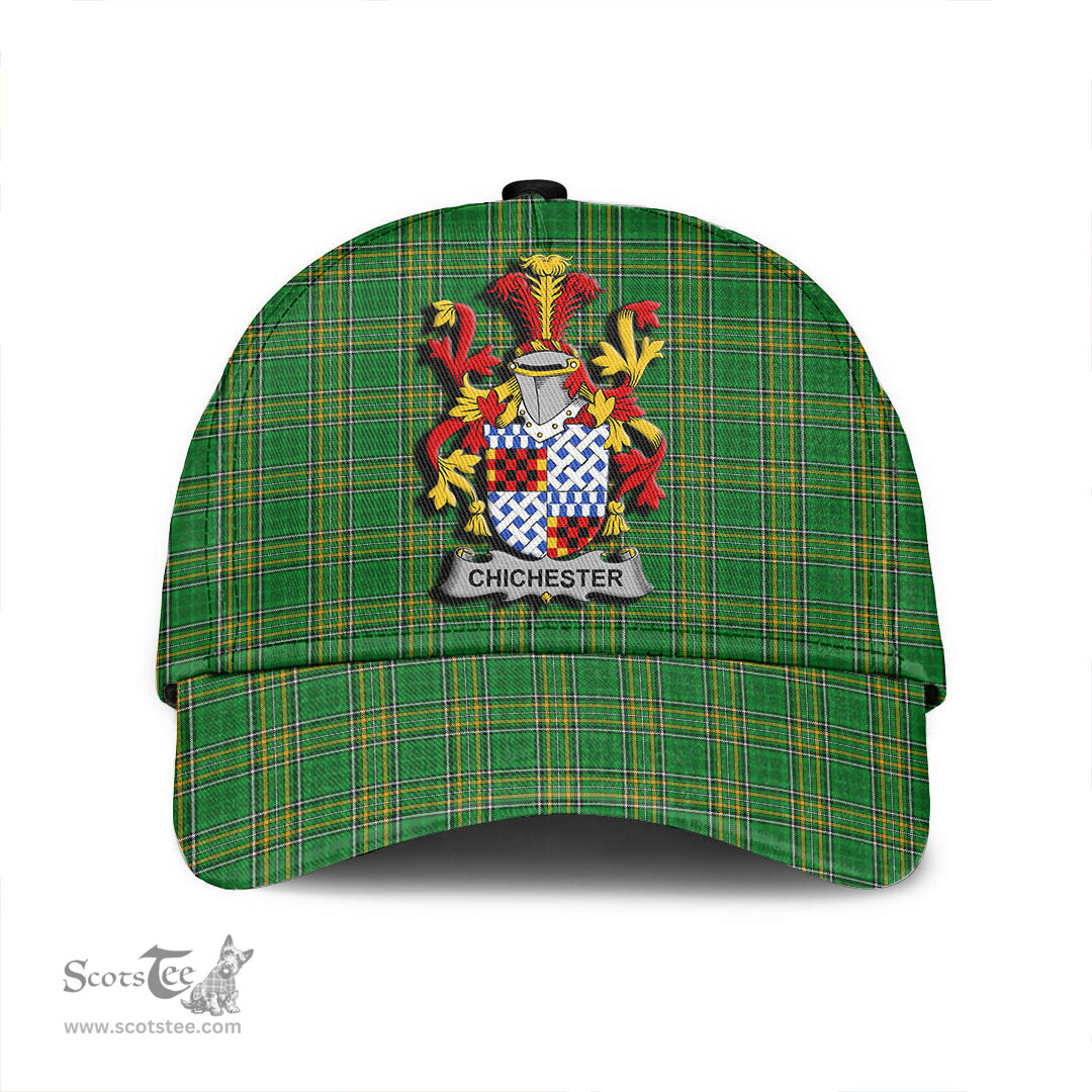 Scottish Chichester Coat of Arms Family Crest Ireland Cap Irish National Tartan Irish County Cap
