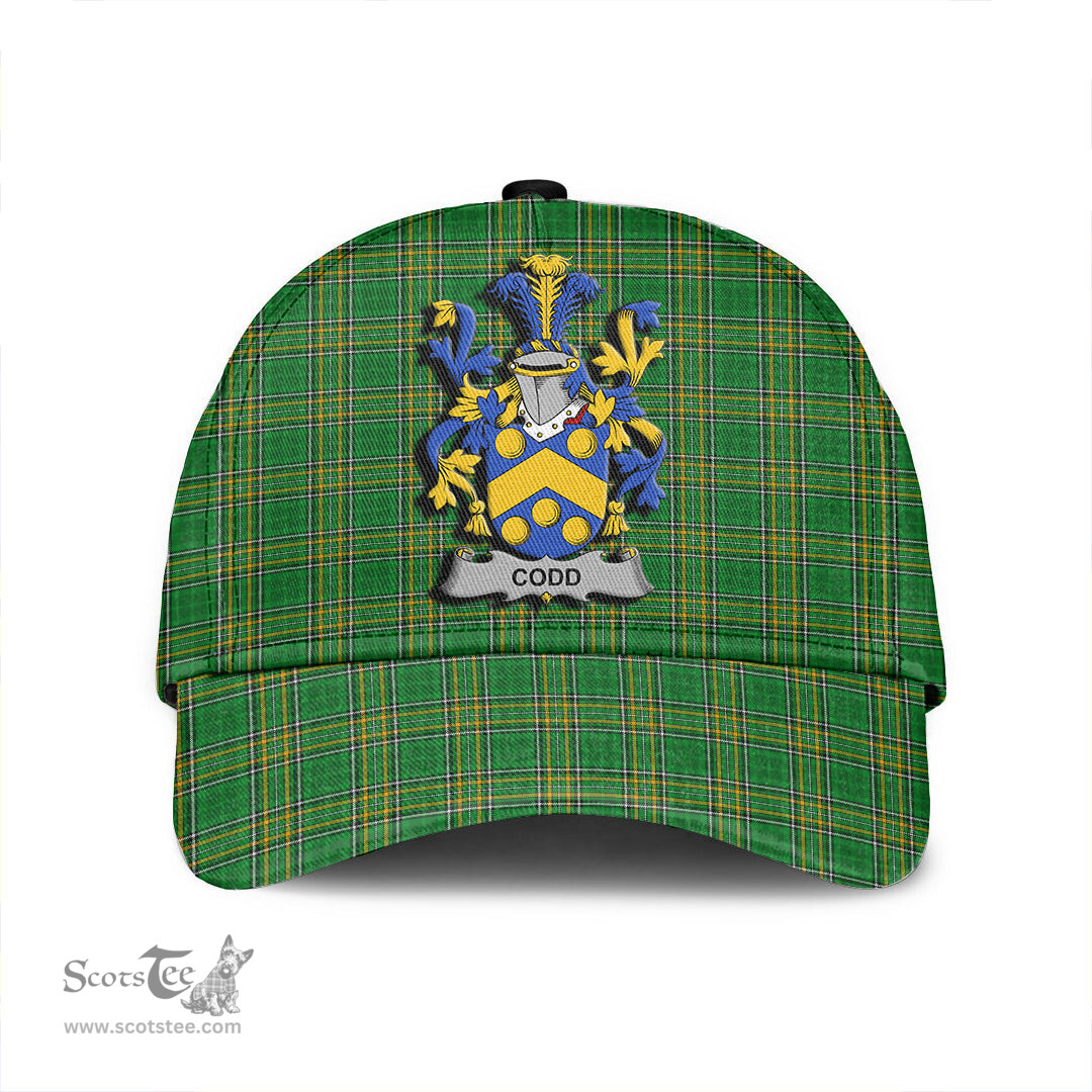 Scottish Codd Coat of Arms Family Crest Ireland Cap Irish National Tartan Irish County Cap