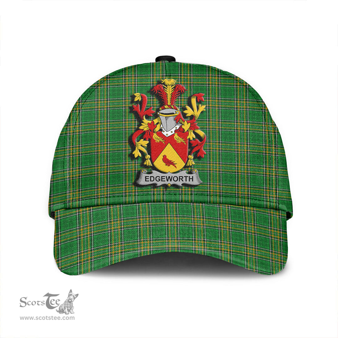 Scottish Edgeworth Coat of Arms Family Crest Ireland Cap Irish National Tartan Irish County Cap