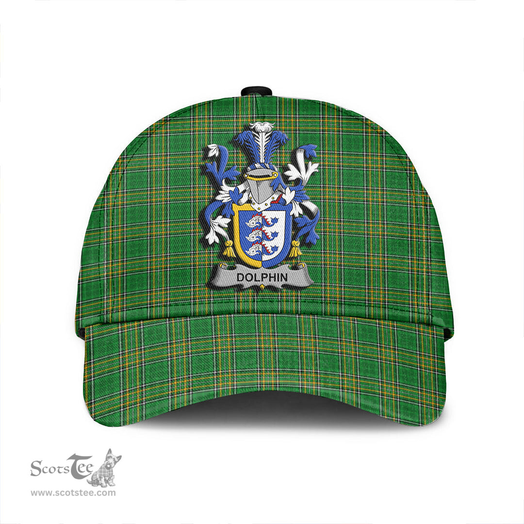 Scottish Dolphin or Dolphyn Coat of Arms Family Crest Ireland Cap Irish National Tartan Irish County Cap