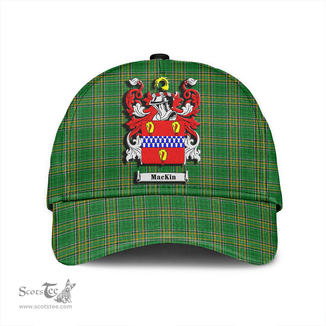 Scottish Mackin Coat of Arms Family Crest Ireland Cap Irish National Tartan Irish County Cap