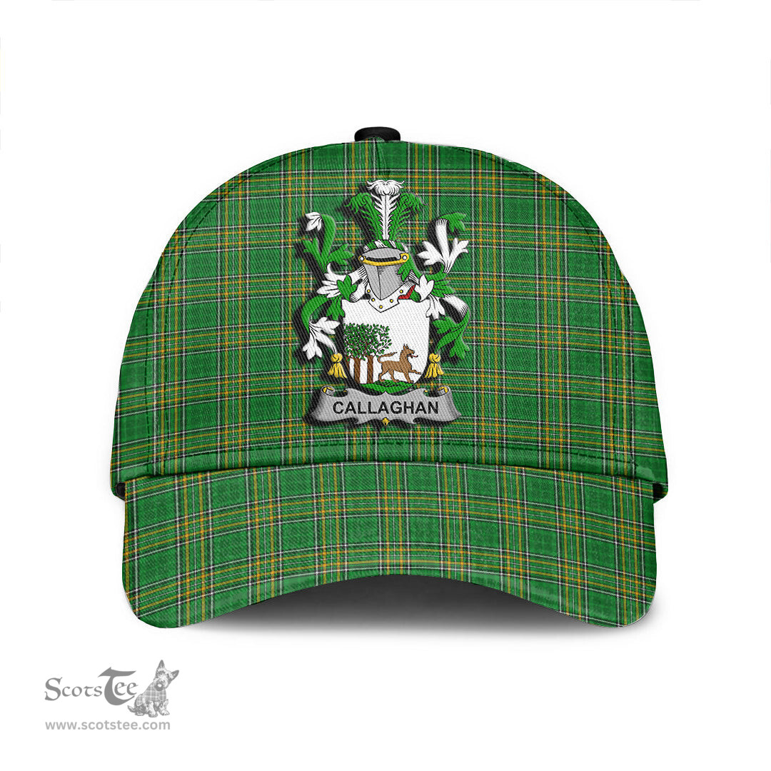 Scottish Callaghan or O Callaghan Coat of Arms Family Crest Ireland Cap Irish National Tartan Irish County Cap