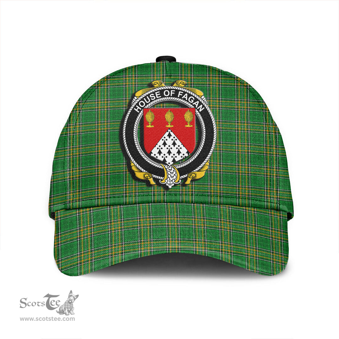 Scottish House of FAGAN Coat of Arms Family Crest Ireland Cap Irish National Tartan Irish County Cap