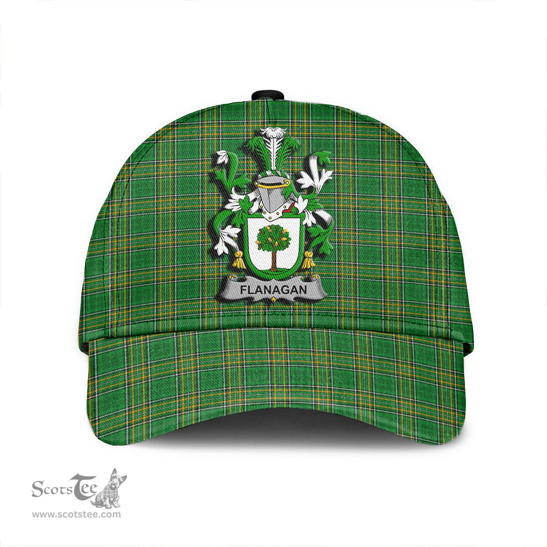 Scottish Flanagan or O Flanagan Coat of Arms Family Crest Ireland Cap Irish National Tartan Irish County Cap