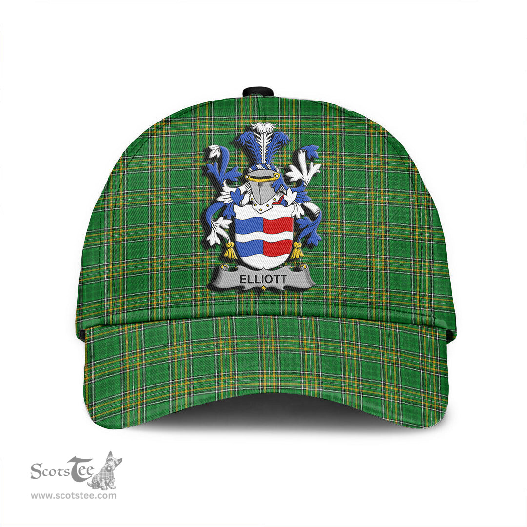 Scottish Elliott Coat of Arms Family Crest Ireland Cap Irish National Tartan Irish County Cap