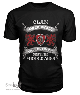 Scottish MacDowall Family Clan Tartan T-shirt 2D Scottish Plaid Tartan Plaid - ScotsTee - scotstee.com