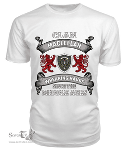 Scottish MacLellan Family Clan Tartan T-shirt 2D Scottish Plaid Tartan Plaid - ScotsTee - scotstee.com