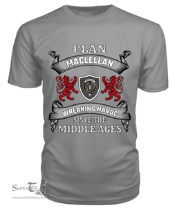 Scottish MacLellan Family Clan Tartan T-shirt 2D Scottish Plaid Tartan Plaid - ScotsTee - scotstee.com