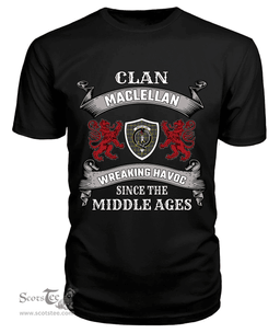 Scottish MacLellan Family Clan Tartan T-shirt 2D Scottish Plaid Tartan Plaid - ScotsTee - scotstee.com