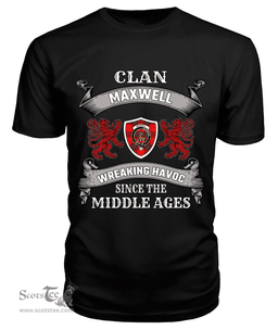 Scottish Maxwell Family Clan Tartan T-shirt 2D Scottish Plaid Tartan Plaid
