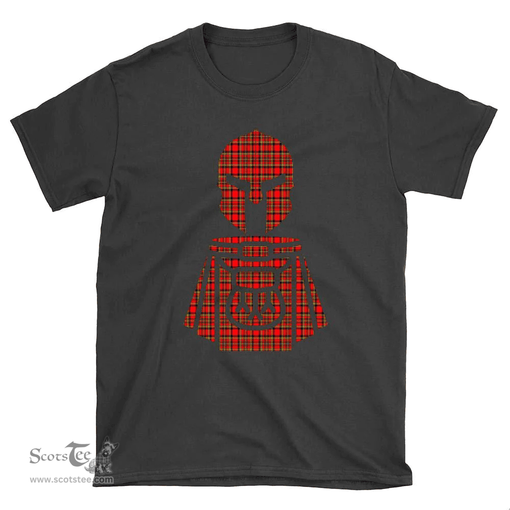 Scottish Hepburn Clan Tartan T-Shirt 2D - Kilt Warrior Style Scottish Plaid Tartan Plaid
