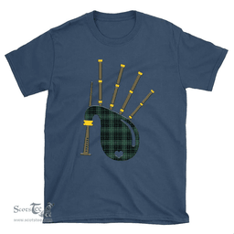 Scottish MacAulay Hunting Ancient Clan Tartan T-Shirt 2D - Bagpipes Style Scottish Plaid Tartan Plaid