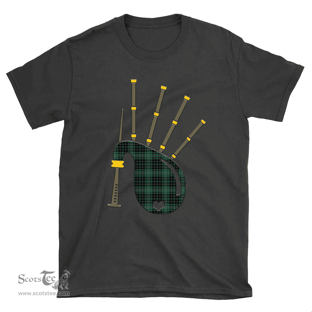 Scottish MacAulay Hunting Ancient Clan Tartan T-Shirt 2D - Bagpipes Style Scottish Plaid Tartan Plaid